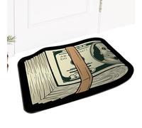 Generisch Rug for Bedroom, Floor Mats, 100 Dollar Note Money Rug, Soft Crystal Velvet Kitchen Rug, Non-Slip Money Rug, Aesthetic Room Decoration, 19.7 x 31.5 Inches