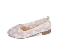 Generisch Running shoes women's casual shoes for women for everyday use with mesh embroidery design. Perfect for combining with jeans all seasons. Closed toe square heel., pink, 4 UK