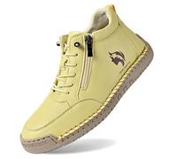 Generisch Running Shoes Women's Casual Shoes Loafer Slip On Shoes Leisure Outdoor Ankle Boots Hand Seam Lacing Hiking Shoes Lightweight Breathable Road Running Shoes Safety Shoes, yellow, 5 UK