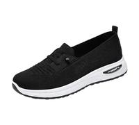 Generisch Running Shoes Women's Casual Single Shoes Breathable Comfortable for Mums in Medium, black, 8.5 UK