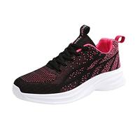 Generisch Running Shoes Women's Lightweight Trainers Slip On Jogging Shoes Mesh Breathable Casual Shoes Fashionable Lace Women's Shoes Comfortable Soft Road Running Shoes Thick Bottom Outdoor Shoes