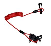 Generisch Safety Lanyard, Outboards Engine Kills, Marine Stop, Sturdy Boat Safety Lanyards with 7 Keys, Weather-Resistant Outboard Engines Tether for Most Motors, PU + Wax Rope