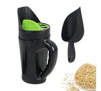 Generisch Salt Spreader - PE PP ABS 2.5 L 18 x 14 x 33 cm Adjustable Opening Shaker with Shovel, Fertiliser Spreading, Snow Salt Dispensing, Lawn Care, Garden Plants, Ice Melt, Soil Fertilization