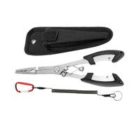 Generisch Saltwater Fishing Pliers, Stainless Steel Multifunctional Cutter, Needle-Nose Pliers with Landing Net Cutter, for Anglers, Beginners, Boat, Shore, River, Lake, Sea, Catfish Fishing