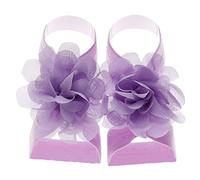 Generisch Sandals Boys 25 22 Pairs Solid Chiffon Barefoot Sandals Feet Accessories for Baby Girls Newborn Infants Toddlers Children Slippers 1 Year, l, One Size