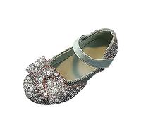 Generisch Sandals Boys 31 Children's Shoes Pearl Rhinestone Shiny Kids Princess Shoes Baby Girl Shoes for Party Wedding Children's Sandals, Green, 12 UK Child