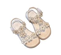 Generisch Sandals Girls Summer Sandals for Girls Flowers Summer Shoes Strappy Sandals Beach Shoes Sports Sandals Summer Shoes, White, 1 UK