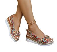 Generisch Sandals & Slides for Women Sandals Open Toe Roman Sandals Boho Work Shoes Festive Strappy Sandals Wide Feet Trekking Sandals with Footbed Outdoor Sandals Dirndl Shoes