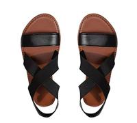 Generisch Sandals Summer Sandals Women's Wedge Sandals Women's Front Closed Elegant Loose Inserts Summer Comfortable Orthopaedic for Outdoor & Hiking, black, 8 UK