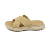 Generisch Sandals Women's Beach Shoes Slippers Seaside Flat Slippers, beige, 5 UK