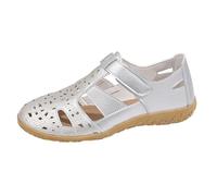 Generisch Sandals Women's Closed Front Slip-On Outdoor Sandals, silver, 8.5 UK