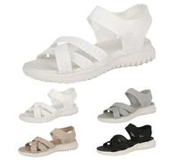 Generisch Sandals, Women's Flat Elegant Beach Sandals, Women's Outdoor Non-Slip Knitted Trainers, Slingback Shoes, Fashion Outdoor Sandals, E Sandals, Sporty Hiking Shoes, Casual Walking Shoes, White