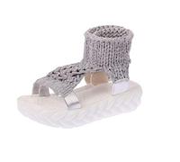 Generisch Sandals Women's Mules Comfortable Summer Sandals Women Sandals Phenomenal Platform Floor Thick Women's Fashion Shoes Women's Sandals, gray, 8 UK