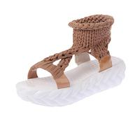 Generisch Sandals Women's Mules Comfortable Summer Sandals Women Sandals Phenomenal Platform Floor Thick Women's Fashion Shoes Women's Sandals, brown, 7 UK