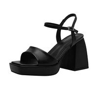 Generisch Sandals Women's Mules Summer Comfortable Sandals Women Summer Thick Heel Foreign Trade Sandals Waterproof Platform Square High Heels, black, 5 UK