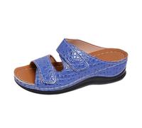 Generisch Sandals Women's Summer Sandals Elegant Platform Mules with Open Toe Non-Slip Sole for Women Ideal for Daily Wear in the Warm Season, blue, 6 UK