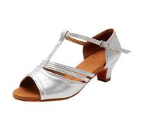 Generisch Sandals Women's Summer Shoes Slides Slippers Women Fashion Dance Prom Ballroom Shoes for Dance Sandals, silver, 2/2.5 UK