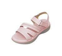Generisch Sandals Women's Wide Shoes Women's Summer Sandals Wedge Heel Front Closed Trekking High Heels Sandals Boho Sports & for Party & Evening, pink, 10 UK