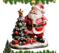 Generisch Santa Figures Christmas, Santa Figures, Decorative Figure Santa Made of Resin, Cute, Chic Santa Figures, Christmas Decoration for Table Party at Home