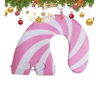 Generisch Santa Hat Funny Headwear in Candy Cane Design Striped Face Cover Design Candy Canes Hat for Christmas Holiday Winter Party Costume Accessories
