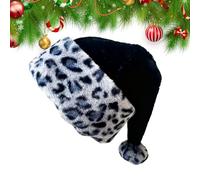 Generisch Santa Hat, Soft Warm Winter Time - Plush Christmas Hat with Leopard Pattern, for New Year's Eve Party Gathering Photography Parade Family Friends Mother Girlfriend