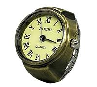 Generisch Saturn to tell the time rings, watch ring, round chunky ring, silver adjustable ring, fashionable watch jewellery rings, girls party bags, Einheitsgröße, Metal