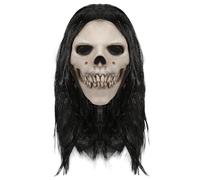 Generisch Scary Skull Ghost Mask - Scary Head Mask with Scars on the Face | Full Head Mask for Costume Party Horror Fancy Dress