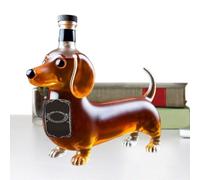 Generisch Schnapps Bottles, Glass Liquid Bottle, Dachshund Dog Shape, Decorative Animal Statue, Wine Container, Transparent Decanter for Birthday, House Warming