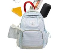 Generisch School Backpack for Girls with Bow Purse Waterproof, blue, See