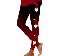 Generisch School Bag Boys Christmas Printed Sports Leggings Casual Yoga Leggings Chain With Pearl, Wine Red, XXL