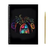 Generisch Scratch Off Art Colouring Book, Black Doodle Notepad, Creative Drawing Activity, Funny Scratch Reveal Sheets, Educational Entertainment for Kids, Students, Classroom, Home