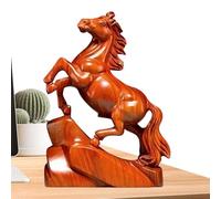 Generisch Sculpture Cheval Bois Sculpté Main | Décoration Souvenir de Succès | Objet d'Art Pour Maison et Bureau Pour Salon Nouvel An Chinois 2026 Noël Élégance et Symbols de Réussite