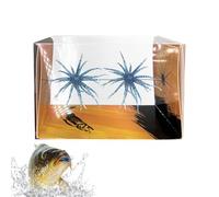 Generisch Sea Urchin Fishing Lure, Pack of 2 Floating Realistic Soft Silicone Fish Assembly, Fuzzy Dice Fishing Lure, for River Freshwater Saltwater Jigging Trolling Ejection Travel