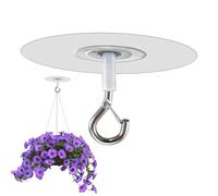 Generisch Self-Adhesive Ceiling Hook - 2.56 x 2.56 x 1.77 Inches | Damage Free Hanging Hooks | Self-Adhesive Hooks for Hanging and Organising Plants and Wind Chimes Indoors