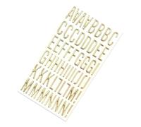 Generisch Self-Adhesive Gold Letter Stickers, Alphabet & Numbers for Crafts & Scrapbooking, Waterproof 3D Stickers for , Doors, Cars, Walls & Signs
