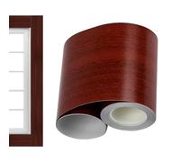 Generisch Self-Adhesive Mirror Frame - Wood Grain Wall Wallpaper | Removable Waterproof PVC Mirror Tape | 10 Metres, Suitable for Bathroom, Kitchen, Toilet, Shower, Living Room Decoration