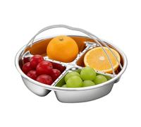 Generisch Serving Tray for Parties | Split Snack Plate for Parties & Picnics, Separate Fruit Plate - for Family Parties, Game Evenings, Friends Meetings, Camping, Picnic, Movie Nights