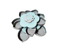 Generisch Serving Tray with Dividers | Airtight Rotating Multiple Dividers - Vegetable Plate with Lid Divided | for Veggie Chips, Dips, Sweets, Dessert, Party, Celebrations, Hospitality