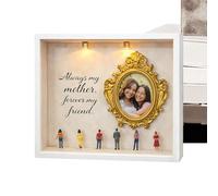Generisch Shadow Crack Box with LED Lighting for Mother's Day, Museums Shadow Box for Wall Decoration, Decoration for Mum, Grandma, Living Room, Office, School, Party Gift