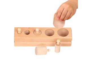Generisch Shape sorter, puzzle, assignment games, with grippy cylinders and building blocks, for sensory promotion, for learning in kindergarten and for the development of young people