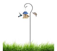 Generisch Shepherds Hooks For Outdoor, 24.21 Inch Height Adjustable Bird Feeder Bracket, 61.5 cm Height Adjustable Bird Feeder Stand, Shepherd Hook For Birdhouse Garden Wind Chime Solar Light