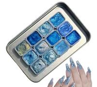 Generisch Shimmering Watercolour Paint Set - Twelve Colors Palette with Finish, Educational Art Drawing Set, Creative Painting Supply Box, Smooth Mixing Formula with Luminous Pigment Shine