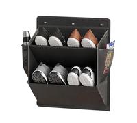 Generisch Shoe Holder for Motorhomes - Wall Shoe Rack | Adhesive Free Organiser Space Saving Oxford Cloth Shoe Storage Hanging Shelf Caravan Camping Black Grey