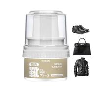 Generisch Shoe Wax, 50 ml Leather Care Cream, Colour Recovery, Instant Shine Conditioner, Natural Boot Oil Polisher, Universal Sponge Applicator, Scuff Repair, Waterproof Nourishing Balm, transparent