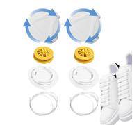 Generisch Shoelaces for trainers, not to tie, trainer laces, adjustable shoelaces with rotating buckle, metal wire shoe cords with safety lock, sports shoe accessories