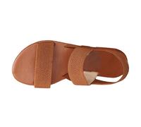 Generisch Shoes 39 Women Comfortable Wedge Sandals Open Toe Slip On Strappy Sandals Flat Sandals Lightweight Summer Shoes Sandals Women Flat 39, brown, 8.5 UK