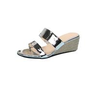 generisch Shoes For Women Sneakers Women's Oblique Heel Beach Shoes Hollow Casual Slippers Slant Sole Shoes Sandals Shoes Black Women 42, silver, 7 UK