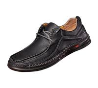 Generisch Shoes Men's Leather Barefoot Shoes Running Trainers Fitness Running Shoes Non-Slip Trainers Soft Gym Walking Shoes Fashionable Casual Shoes Lightweight Sports Shoes Large Size 38-48, black