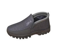 Generisch Shoes Men's Wedding Shoes [Conqueror] Warm and Snow Boots Fashion in the Cold Shoes Men 45 46, gray, 12 UK