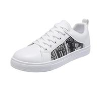 Generisch Shoes Men's White Board Shoes Wide Feet Walking Shoes Non-Slip Casual Shoes Breathable Low Shoes Vintage Slip-On Shoes Stylish and Beautiful Single Shoes Lightweight Sports Shoes, black, 9.5